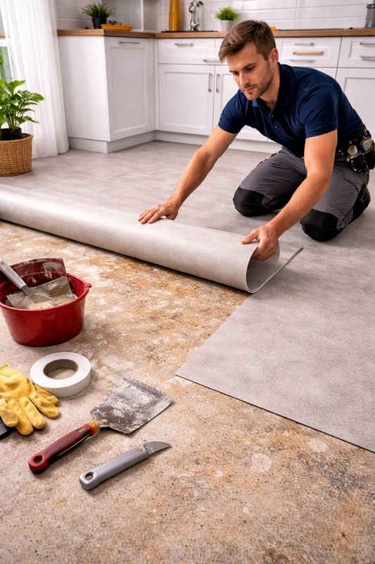 Linoleum Floor Installation in North Dartmouth, MA