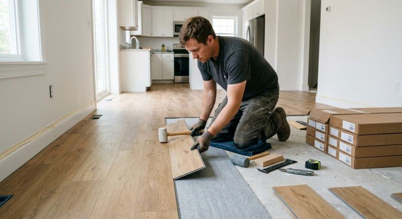 Vinyl Plank Floor Installation in Newport, RI